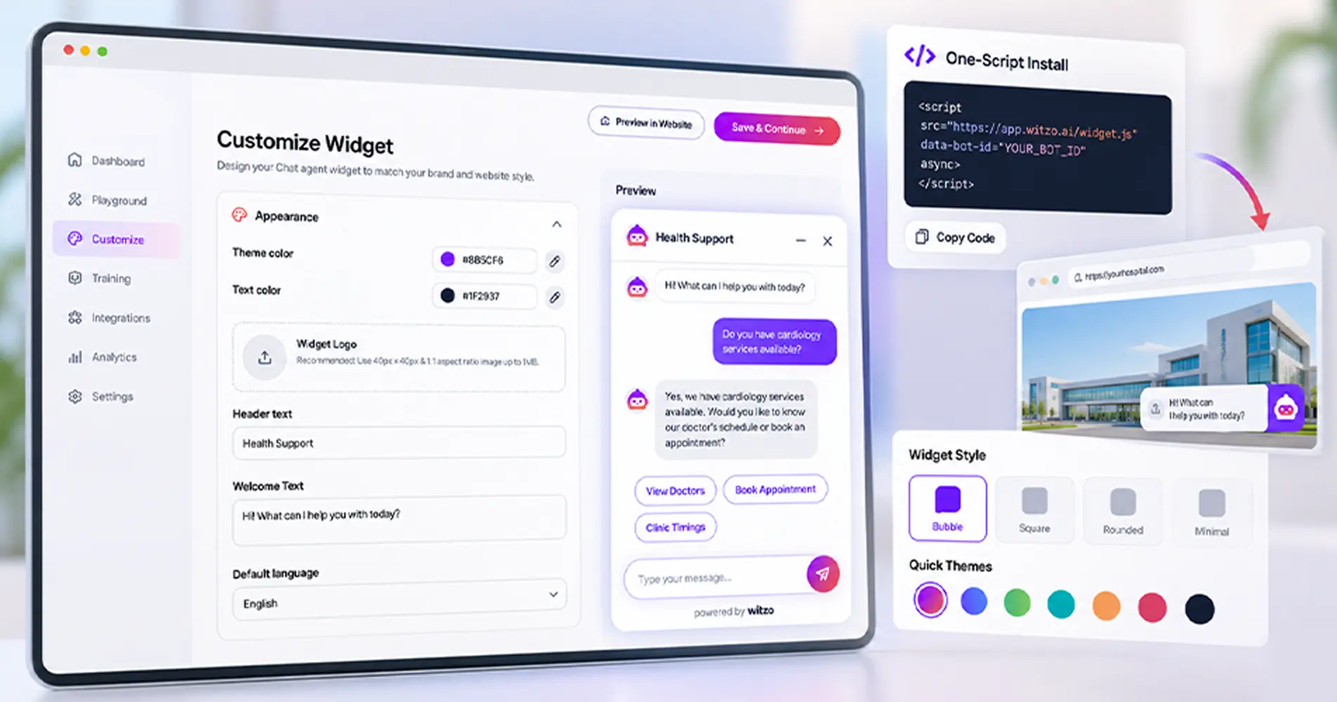 Customizable Widget & One-Script Install