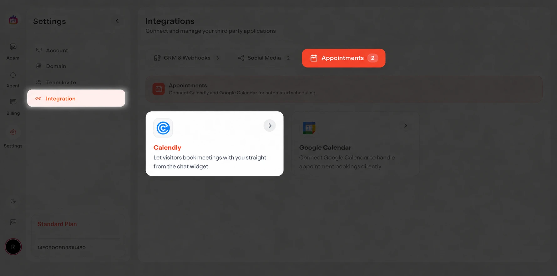 Click to zoom Screenshot for step 1: Open the Appointments Integration