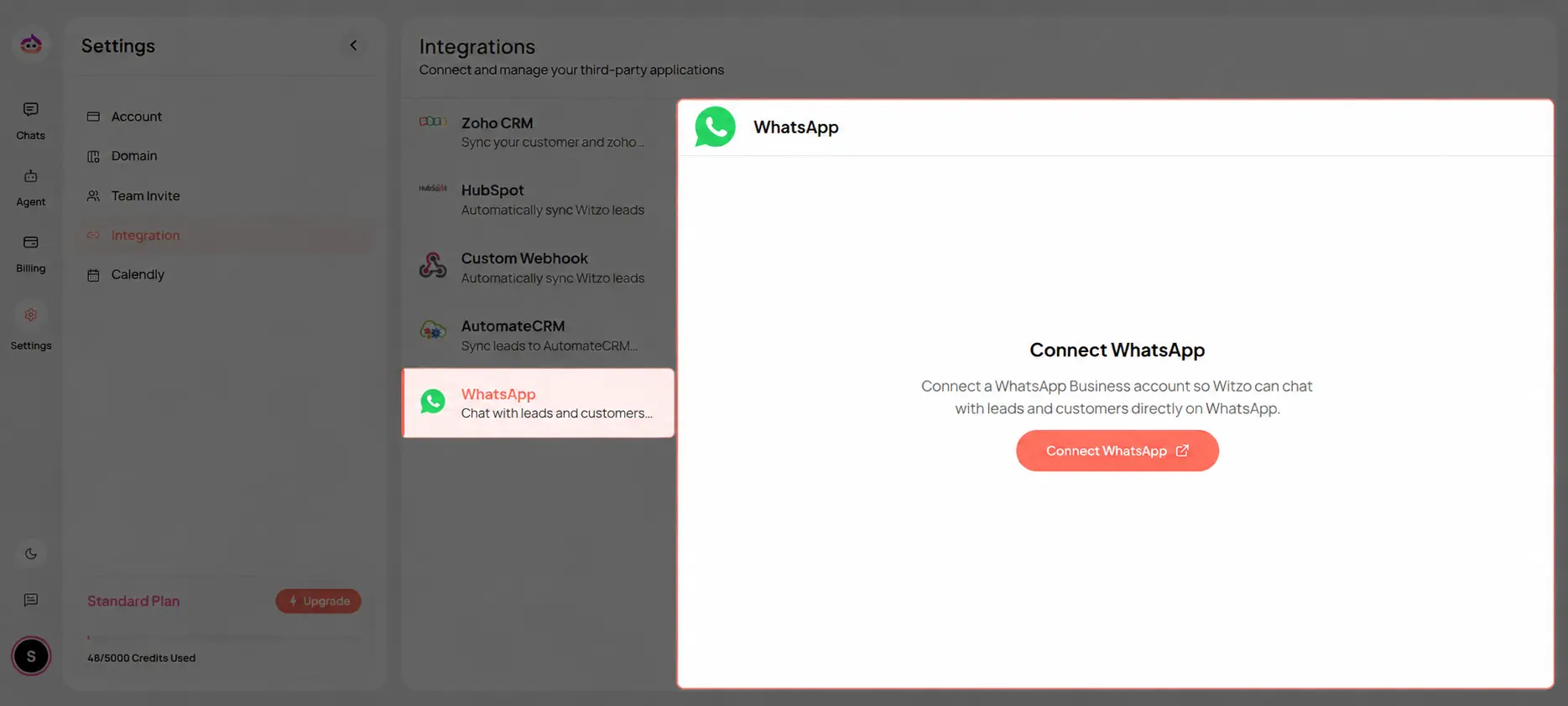 Click to zoom Open the WhatsApp Integration
