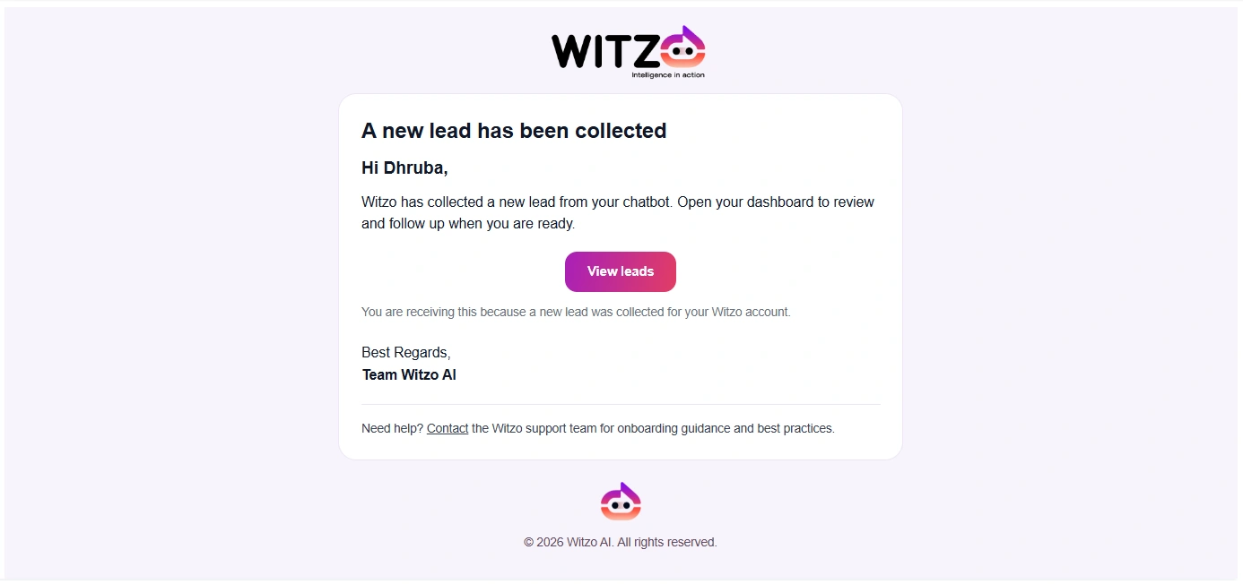 Click to zoom Follow-up email screenshot