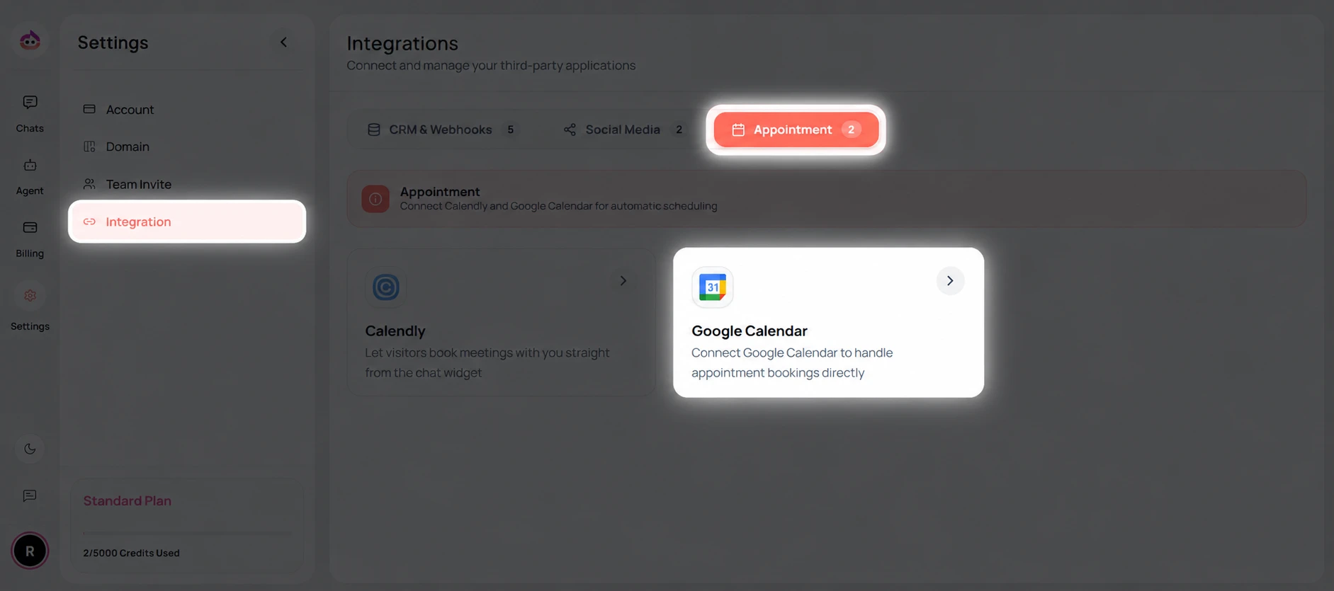 Click to zoom Screenshot for step 1: Open the Appointment Integration