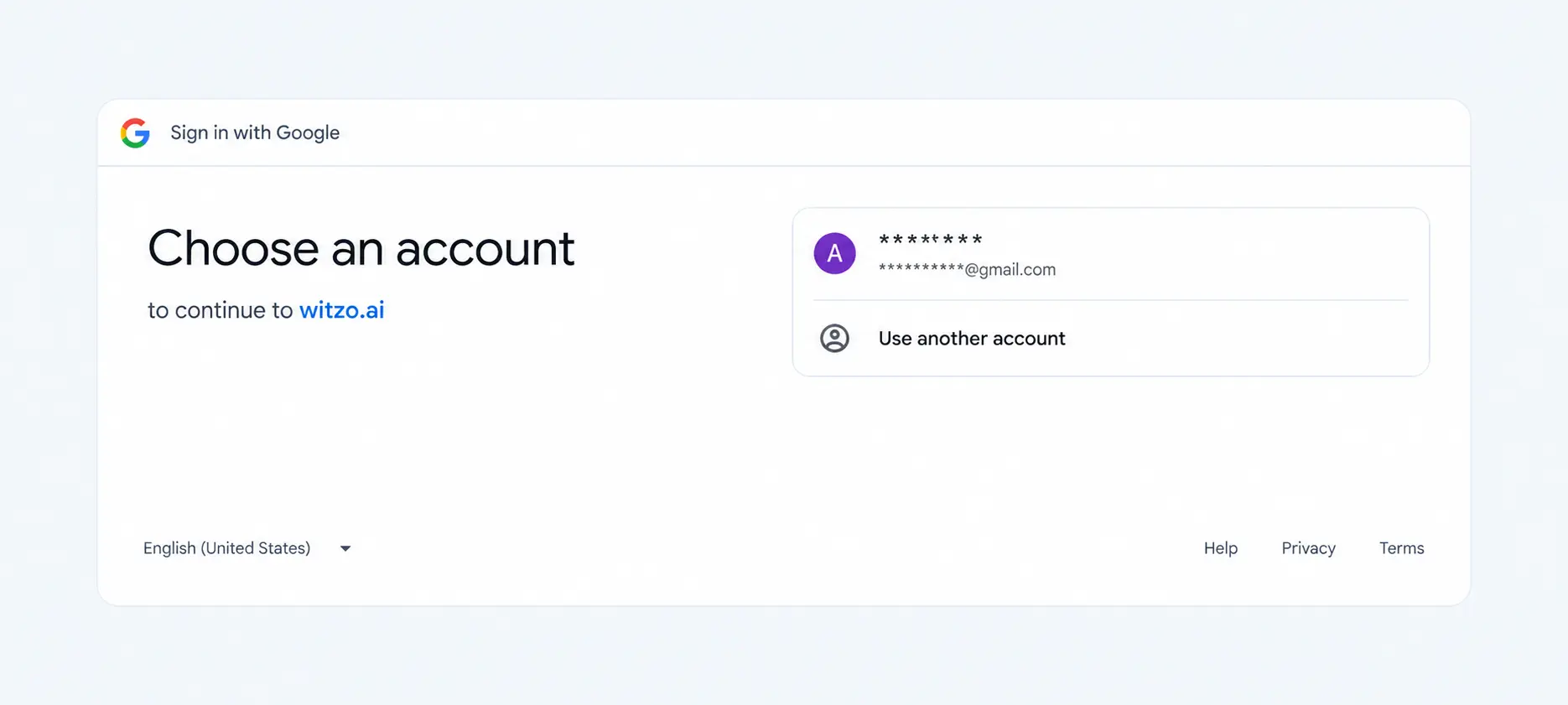Click to zoom Screenshot for step 3: Choose Your Google Account