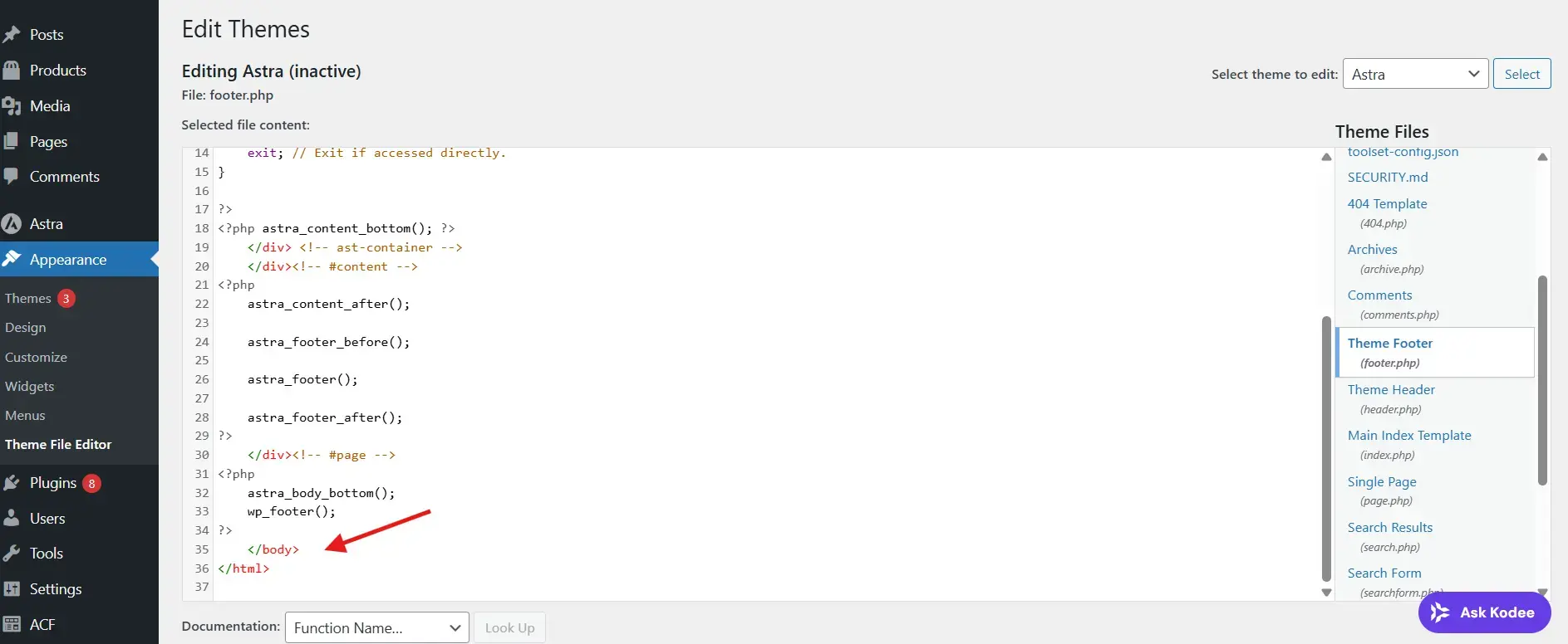 Click to zoom Custom Sites script placement