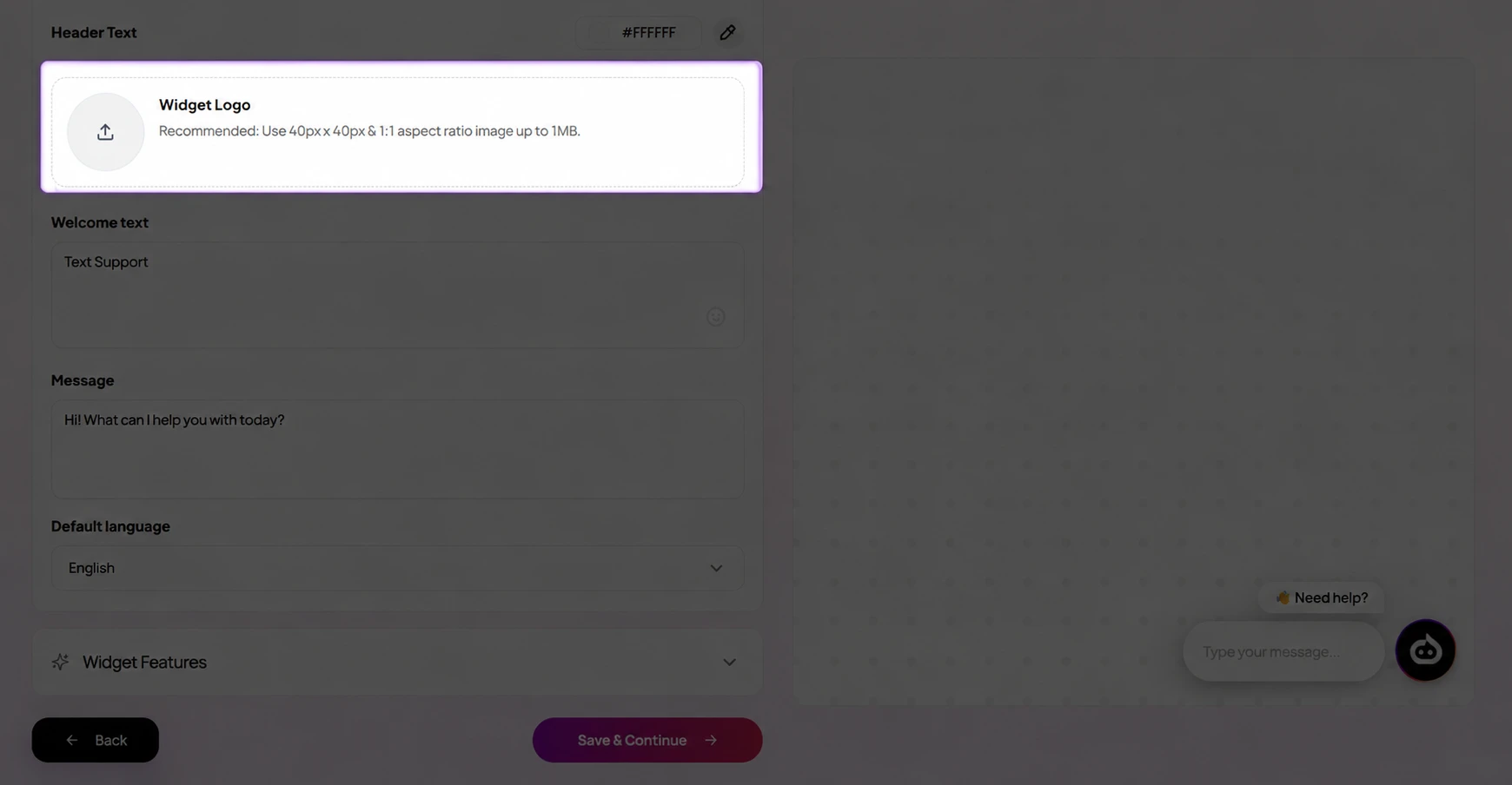 Click to zoom Upload a Widget Logo