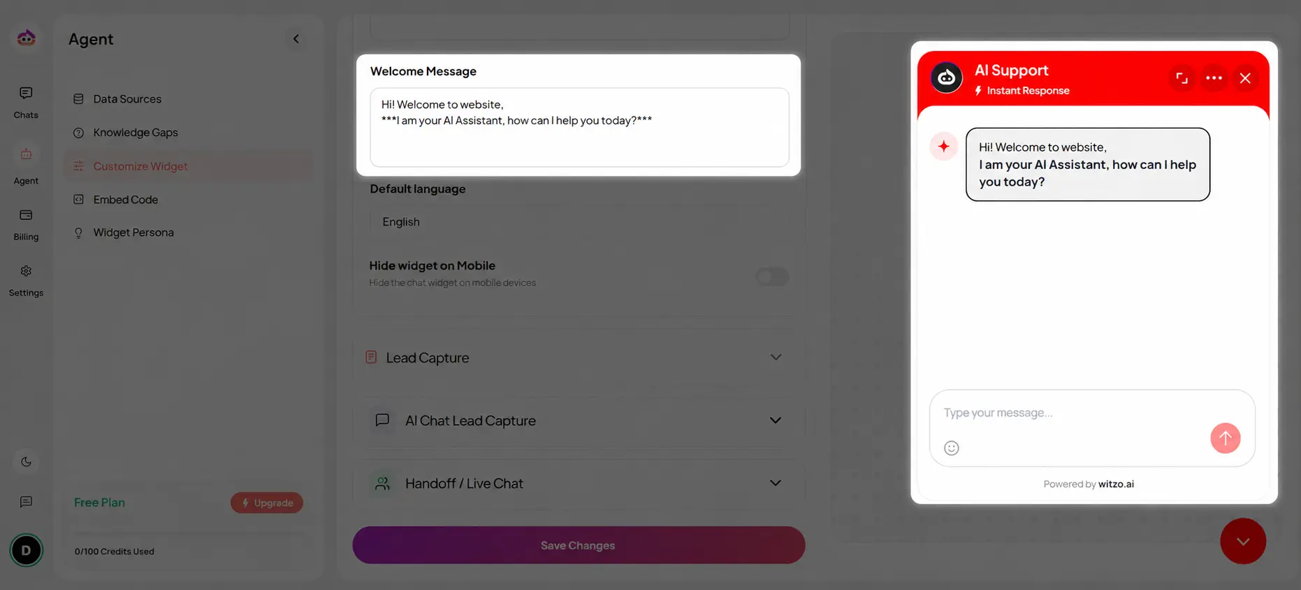 Click to zoom Customize the Welcome Message